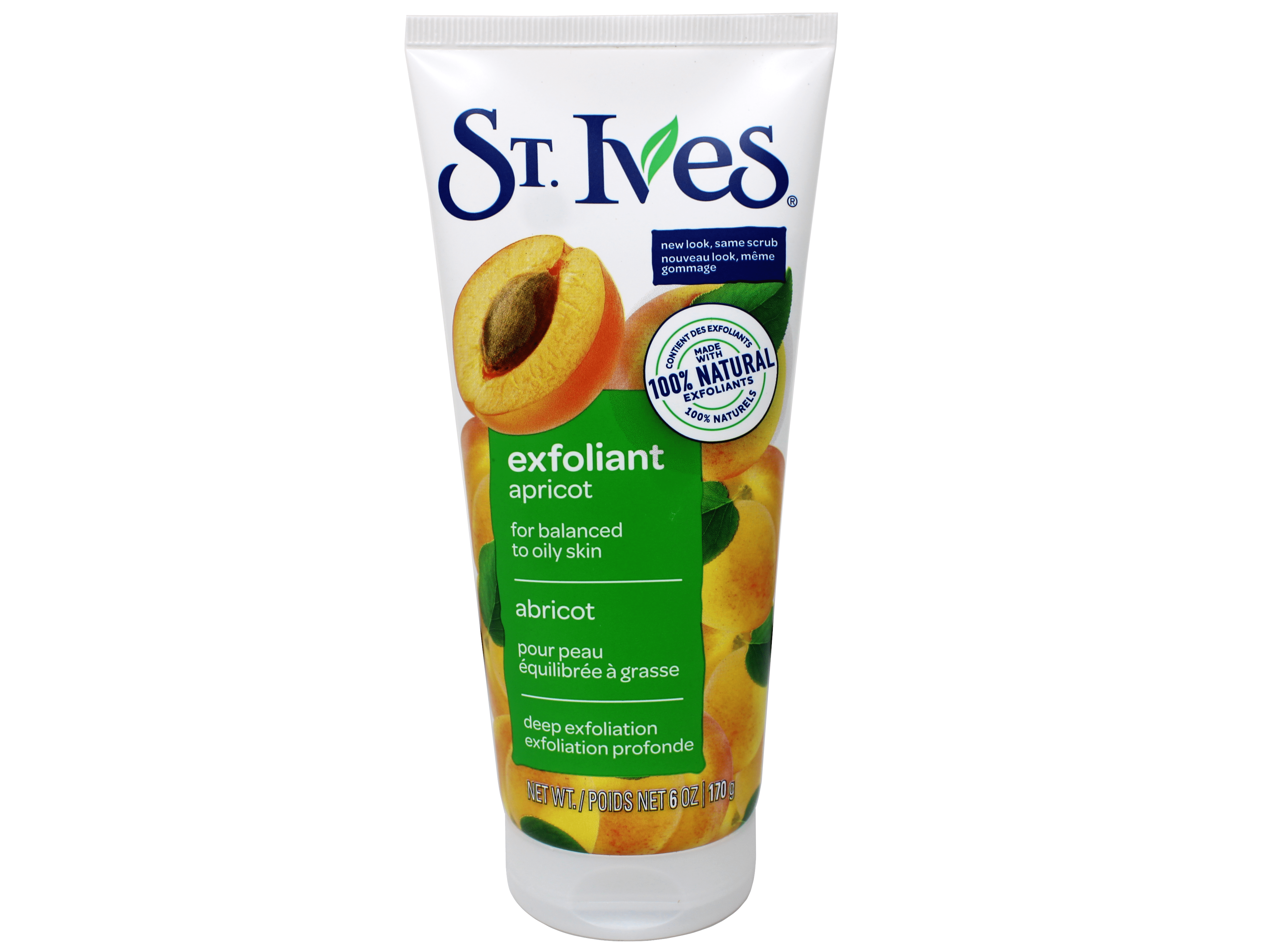 St. Ives Fresh Skin Apricot Face Scrub, Deep Exfoliator Skin Care for Clean, Glowing Skin, Oil-free Facial Scrub Made with 100% Natural Exfoliants, 6 oz, 4 Pack