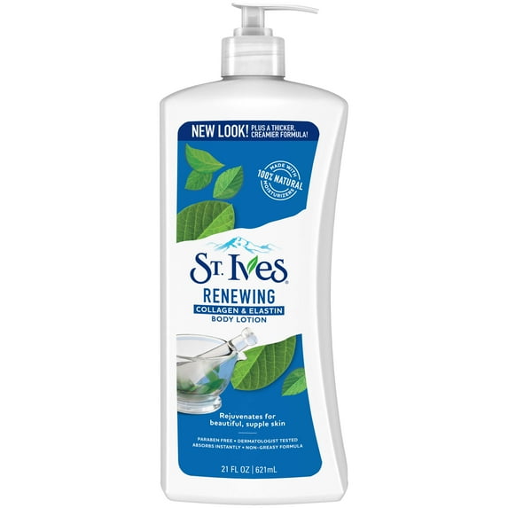 St. Ives Hand & Body Lotion for Women, Renewing Collagen Elastin for Dry Skin 21 oz