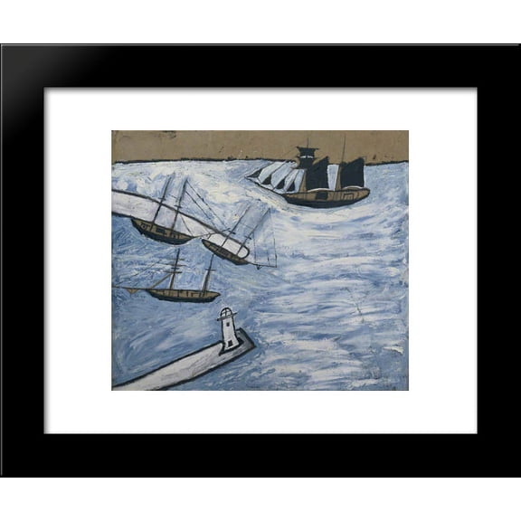 St Ives Harbour, Cornwall 20x24 Framed Art Print by Alfred Wallis