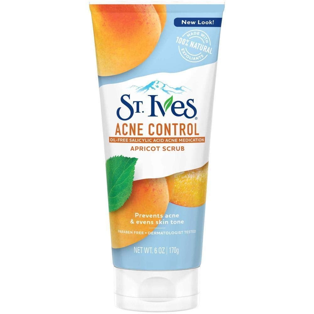 St. Ives Naturally Clear Apricot Scrub, Blemish Control 6 oz (Pack of 2)
