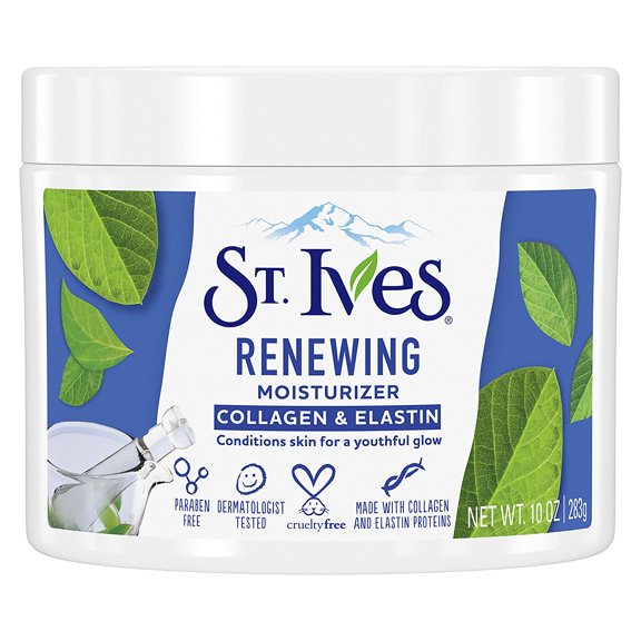 St Ives Renewing Moisturizer Collagen & Elastin Cream, 10 oz