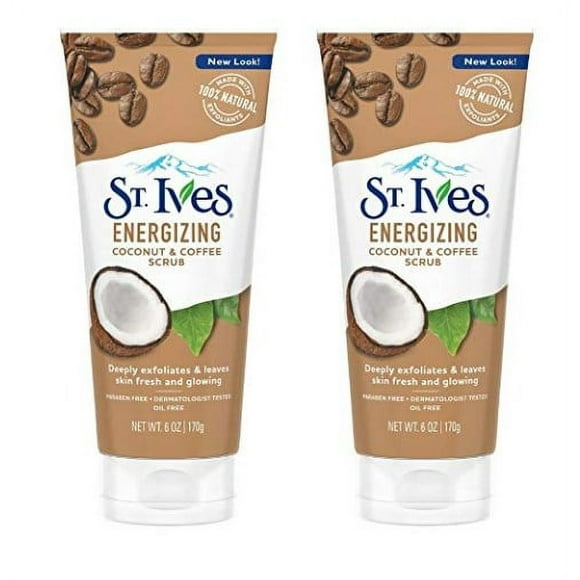 St. Ives Rise & Energize Coconut & Coffee Scrub, 6 oz (Pack of 2)