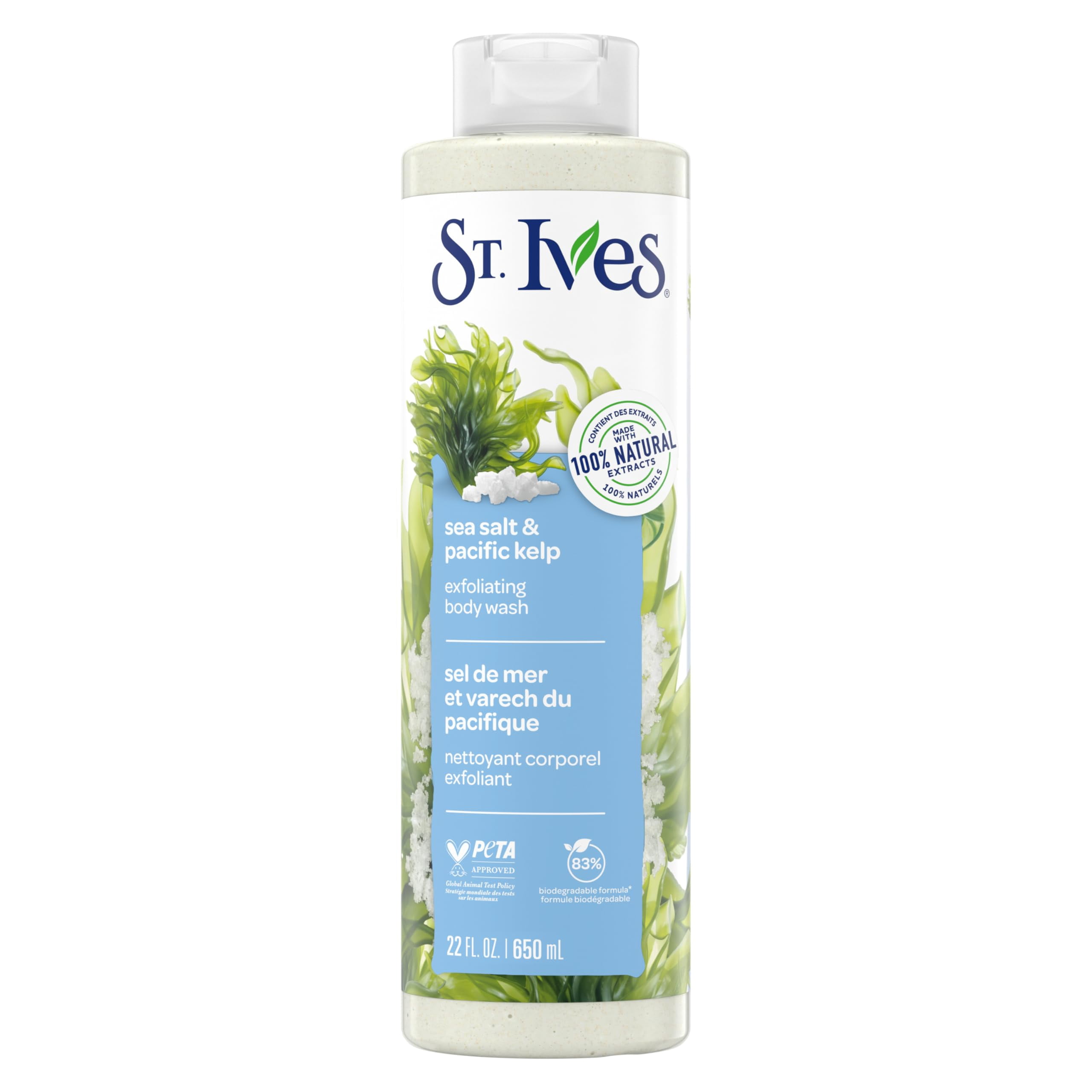 St. Ives Sea Salt and Pacific Kelp Exfoliating Body Wash 22 oz - 3 Pack