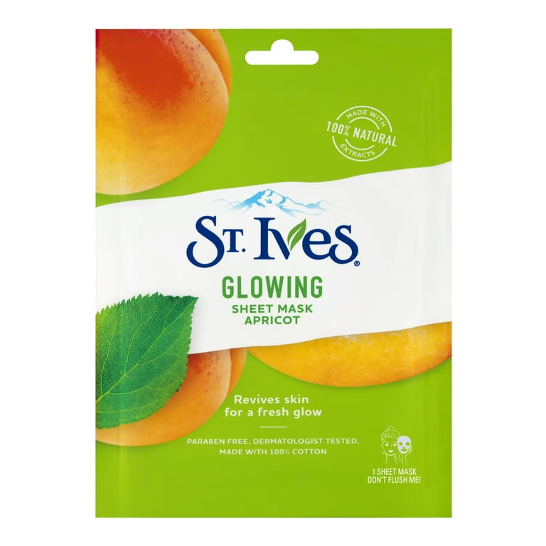 St. Ives Skin Care Sheet Mask Glow Apricot 1 ct - Walmart.com