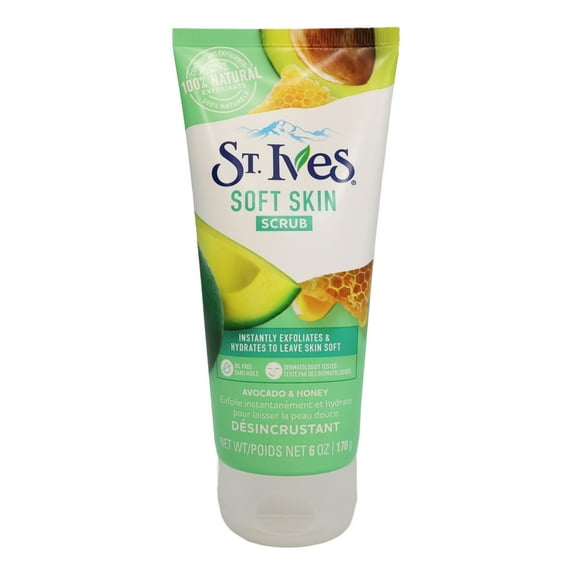 St. Ives Skin Scrub Avocado and Honey, 6 Oz., Pack of 2