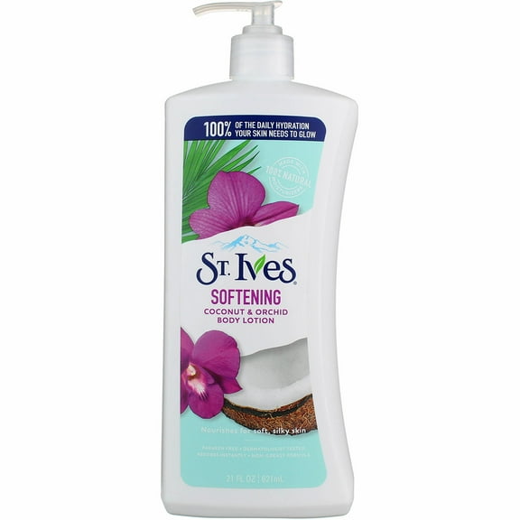 St. Ives Softening Body Lotion, Coconut & Orchid, 21 fl oz (2 Pack) (Bundle)
