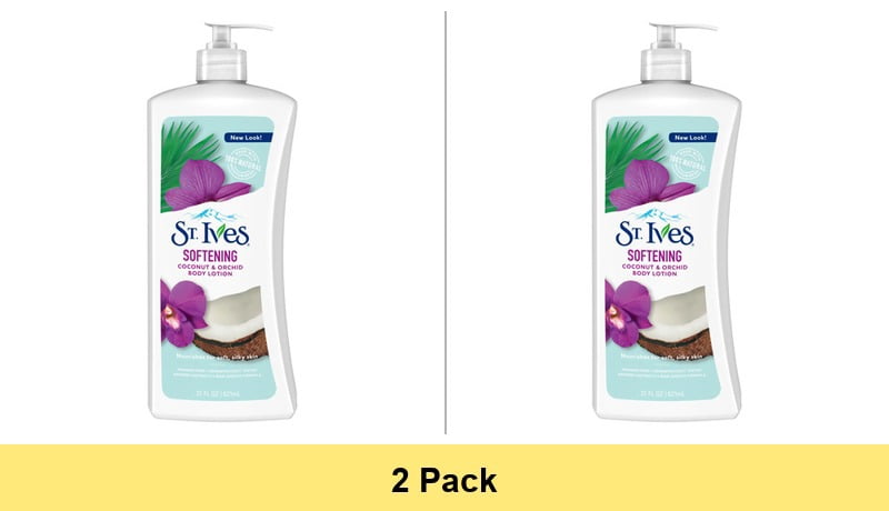 St. Ives Softening Body Lotion Coconut and Orchid 21 oz - 2 Pack