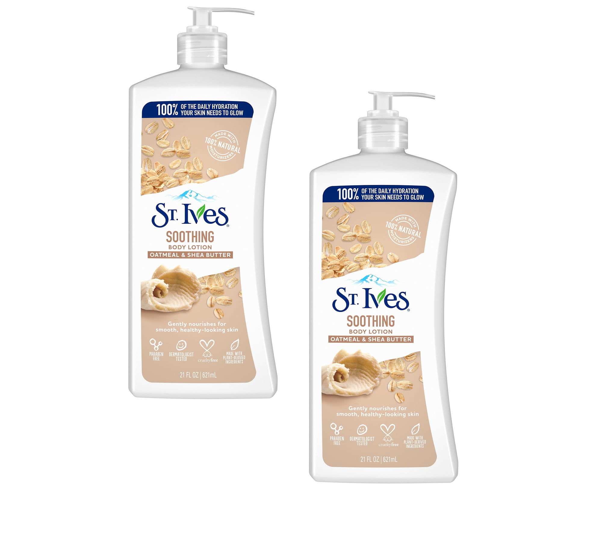 St. Ives Soothing Hand & Body Lotion Oatmeal & Shea Butter 21 oz - 2 Pack