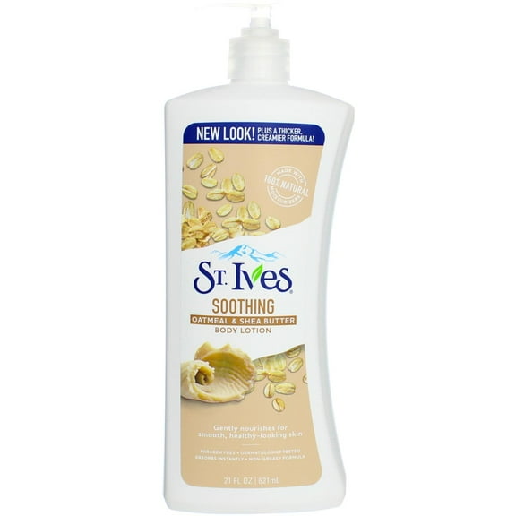 St. Ives Soothing Oatmeal & Shea Butter Body Lotion 21 oz (Pack of 4)