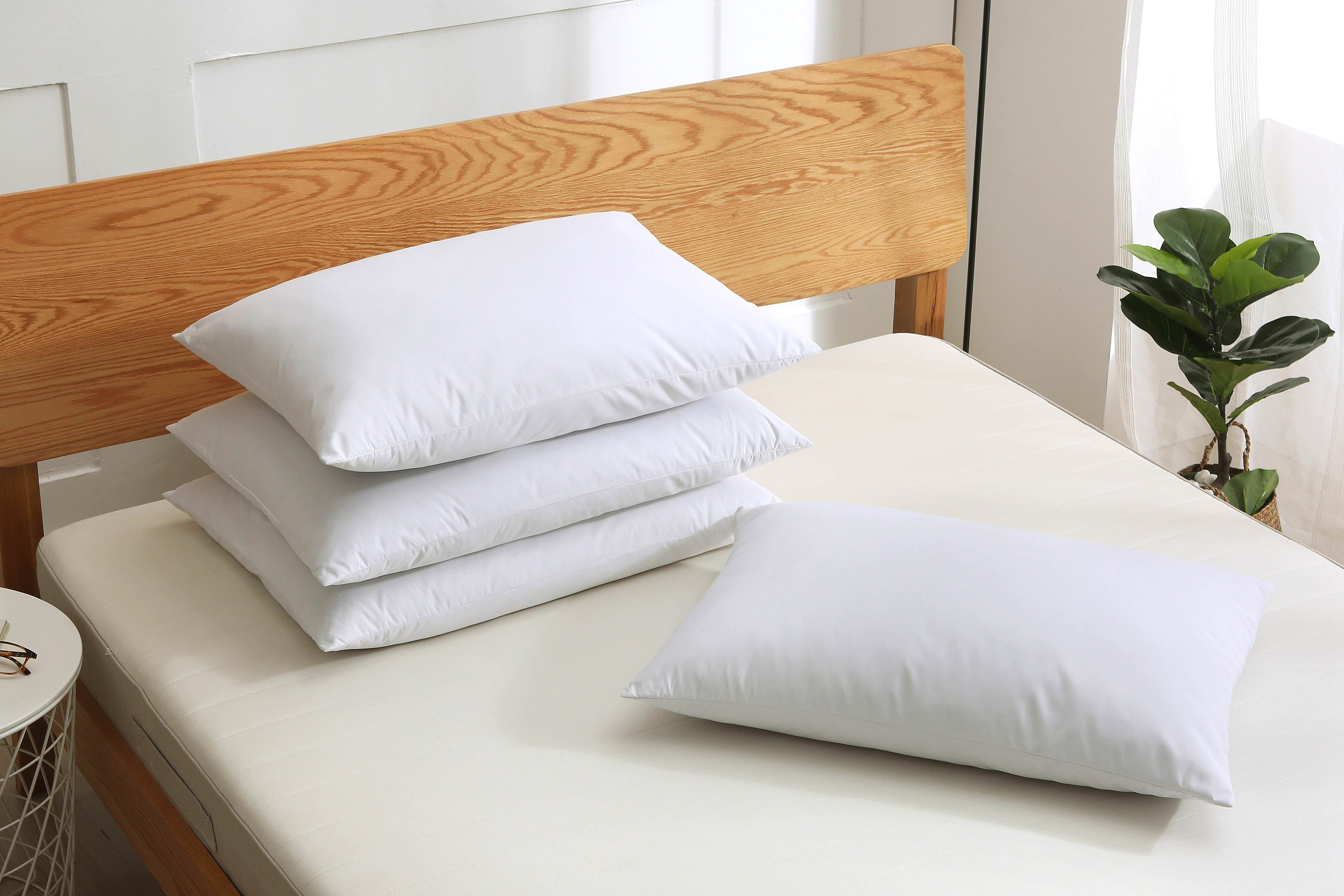 St. James Home 4 Pack Soft Cover Nano Feather Filled Bed Pillows, Jumbo