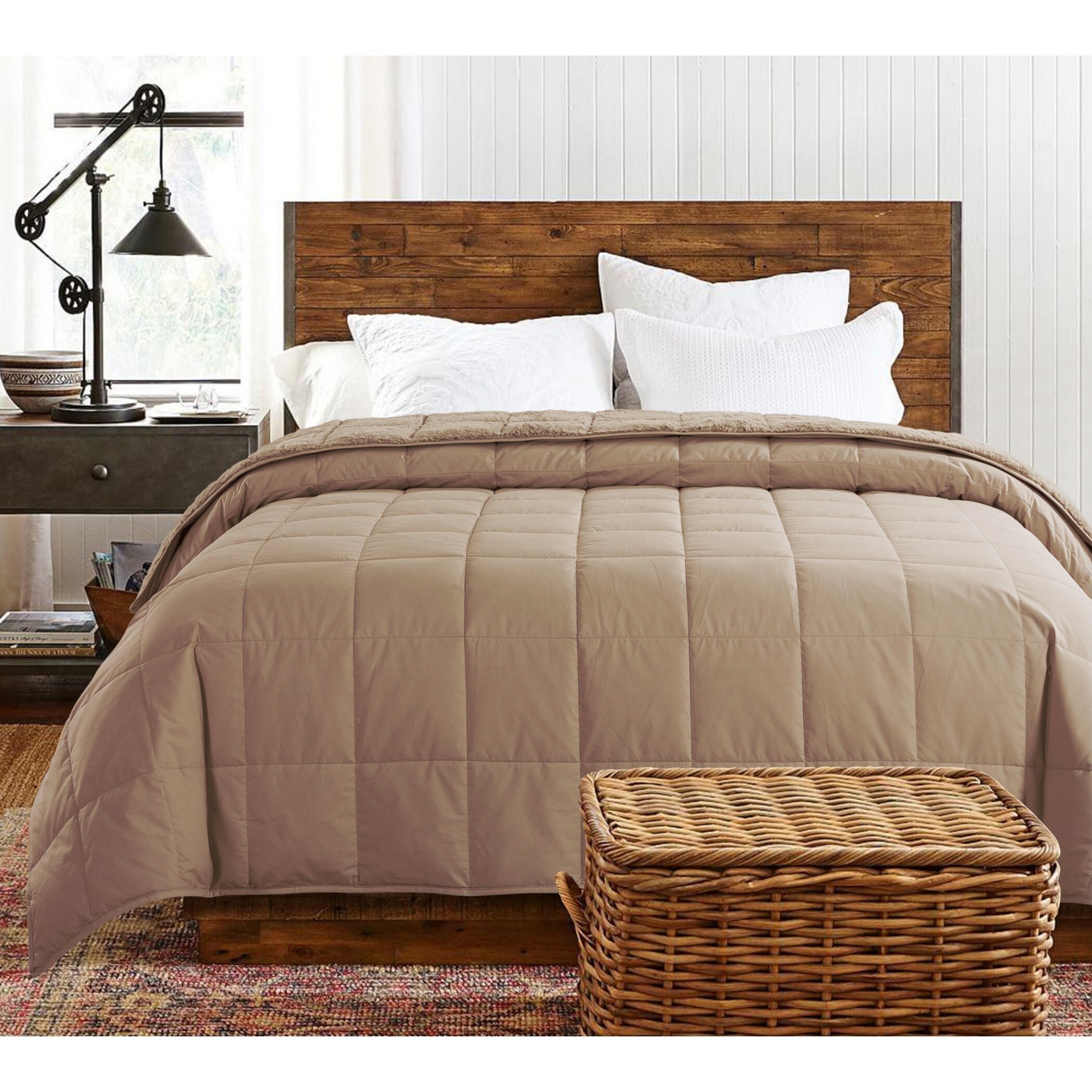 St. James Home Cozy Down Alternative Reversible Blanket Full/Queen