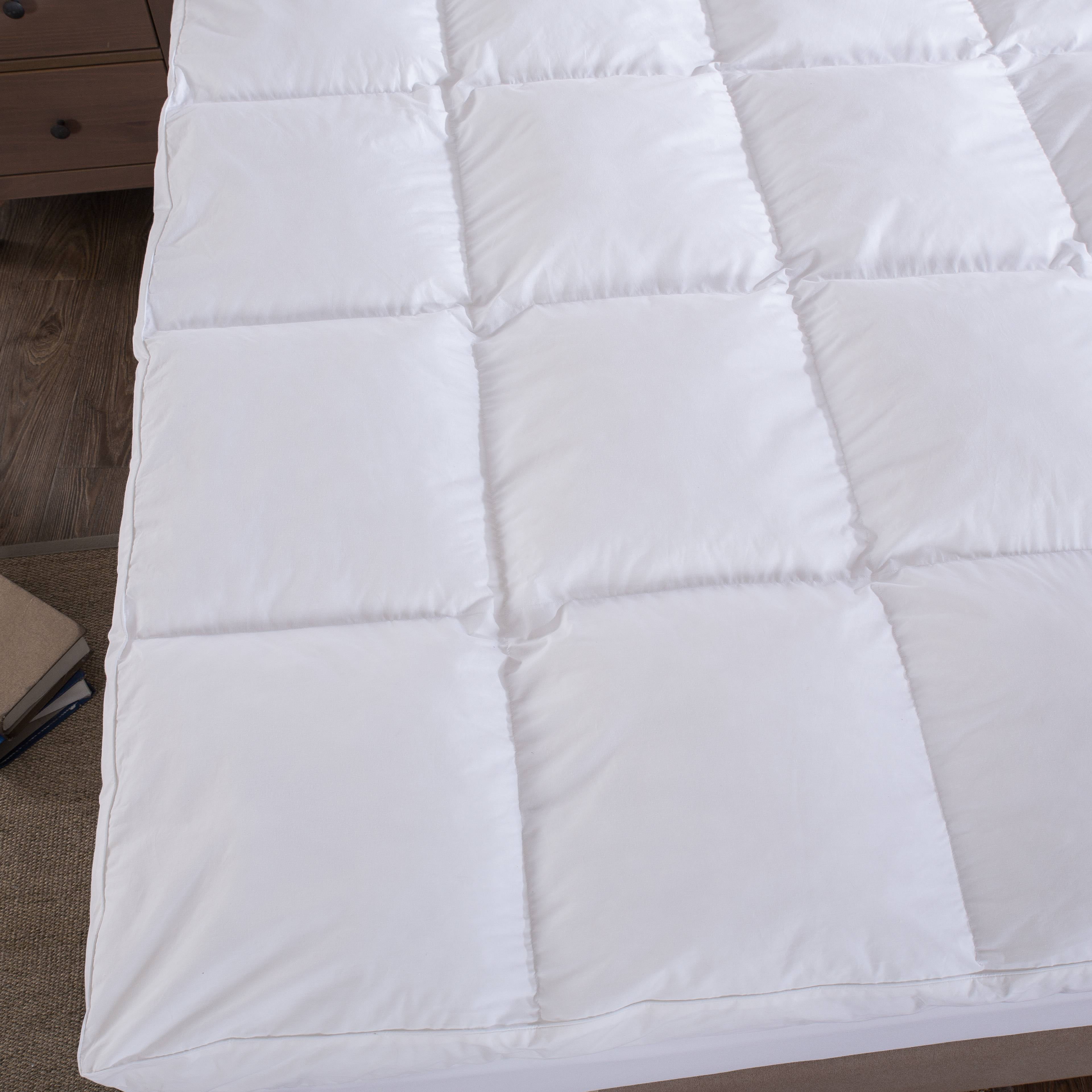 St. James Home Dual Chamber Down Alternative and Nano Feather Mattress Topper - White Cal King