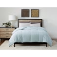 thumbnail image 1 of St. James Home European Gusset Down Alternative Comforter Dusty Aqua King, 1 of 5