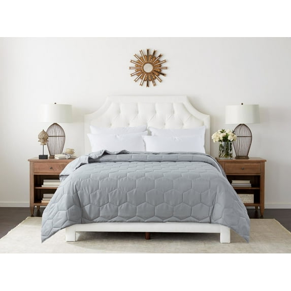 St. James Home Honeycomb Down Alternative Bed Blanket, Glacier Grey, King