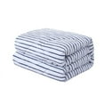 thumbnail image 1 of St. James Home Microfiber Nano Feather Comforter, White/Navy Stripes, King, 1 of 5