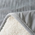 thumbnail image 1 of St. James Home The Work Sack Velvet and Sherpa Wearable Throw Grey, 1 of 5