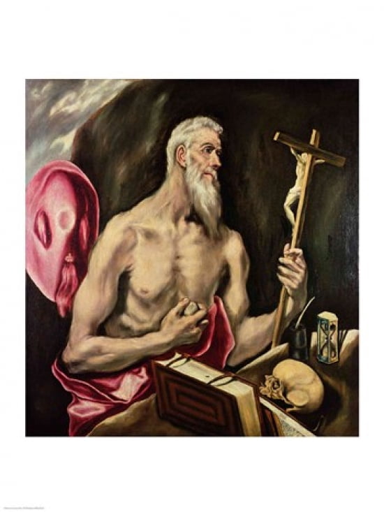 St Jerome Canvas Art - El Greco (18 x 24)