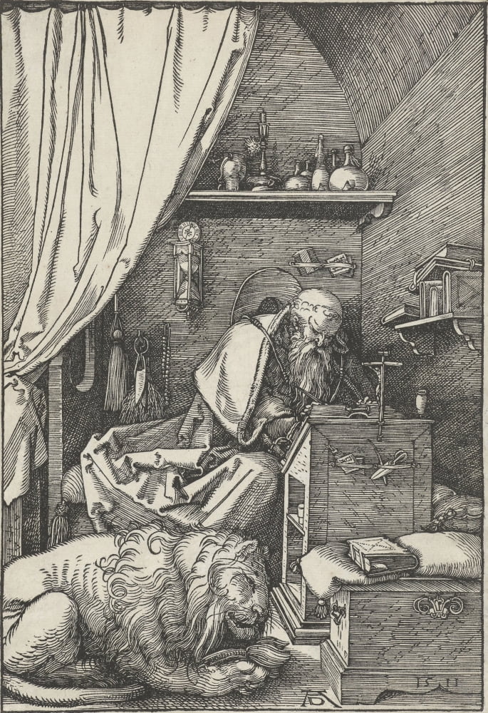 St Jerome In His Study Canvas Art - (24 x 36)