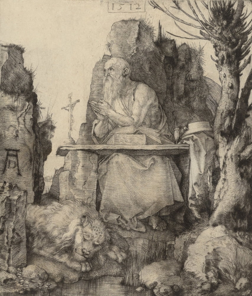 St Jerome In The Wilderness Canvas Art - (18 x 24)
