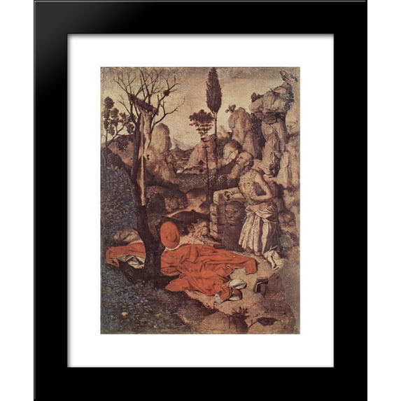 St. Jerome Penitent 20x24 Framed Art Print by da Messina, Antonello