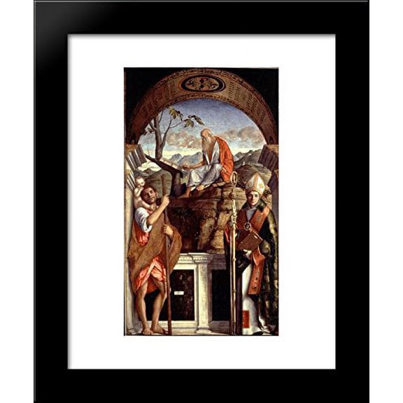 St. Jerome, St. Christopher and St. Augustine 20x24 Framed Art Print by Belli...