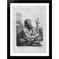 thumbnail image 1 of St. Jerome in the act of contemplating the crucifix, by Guercino 28x38 Large Black Wood Framed Print Art by Giovanni Battista Piranesi, 1 of 2