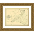 thumbnail image 1 of St John 18x14 Gold Ornate Wood Framed with Double Matting Museum Art Print Titled - Louisville Cincinnati Railroad Kentucky - St John 1866, 1 of 4