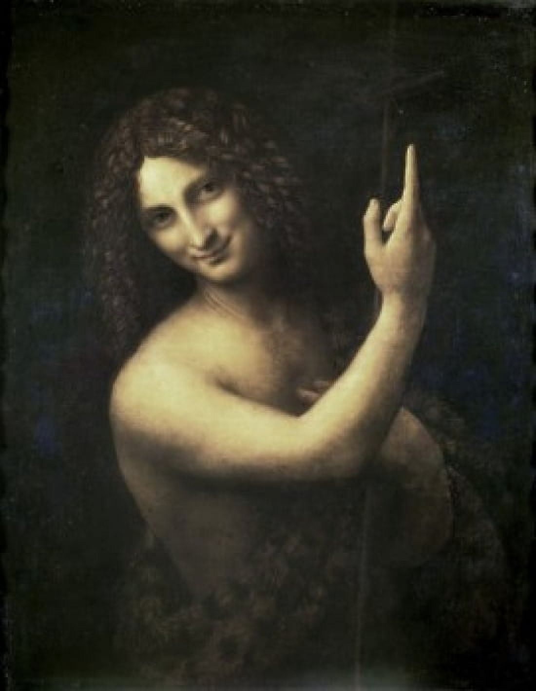 St John the Baptist 1513-16 Leonardo da Vinci (1452-1519 Italian) Oil on canvas Musee du Louvre Paris France Canvas Art - Leonardo da Vinci (24 x 36)