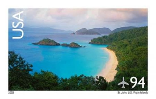 St John Us Virgin Islands Canvas Art - US POSTAL SERVICE (24 x 36)