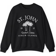 St. John Virgin Islands Sweatshirt, US Virgin Islands Saint John Crewneck Pullover, Unisex, St John Gift Souvenir