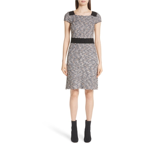 St. John Womens Eyelash Sheath Dress, Multicoloured, 14