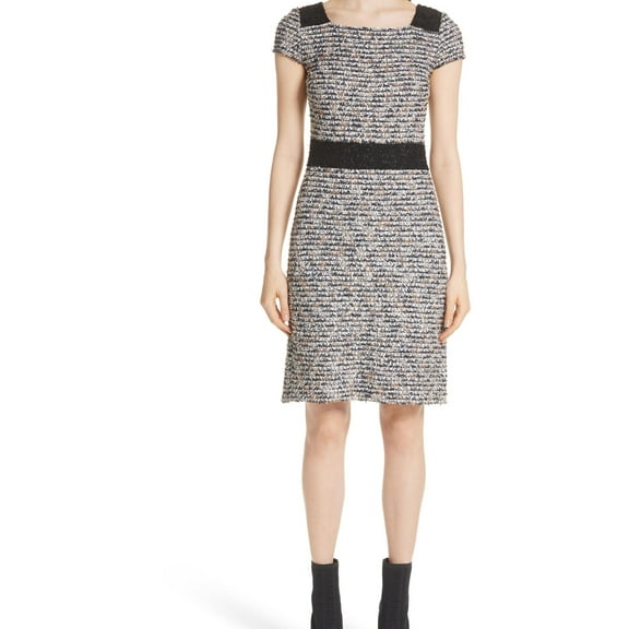 St. John Womens Eyelash Sheath Dress, Multicoloured, 4