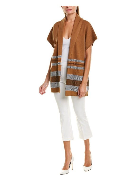 Wool Blend Coat Shawl Lapel Kimino Vicuna XL Extra Large Rtl $750 New