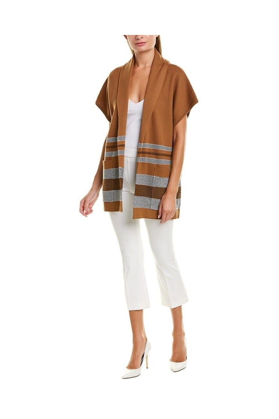 Wool Blend Coat Shawl Lapel Kimino Vicuna XL Extra Large Rtl $750 New