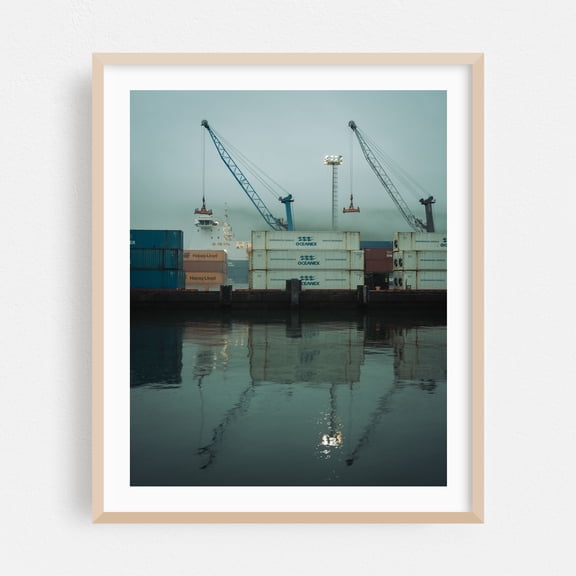 St. John's Harbor - St. John's Newfoundland and Labrador Canada Photography Oak Framed Wall Art Print 24 x 30 inches