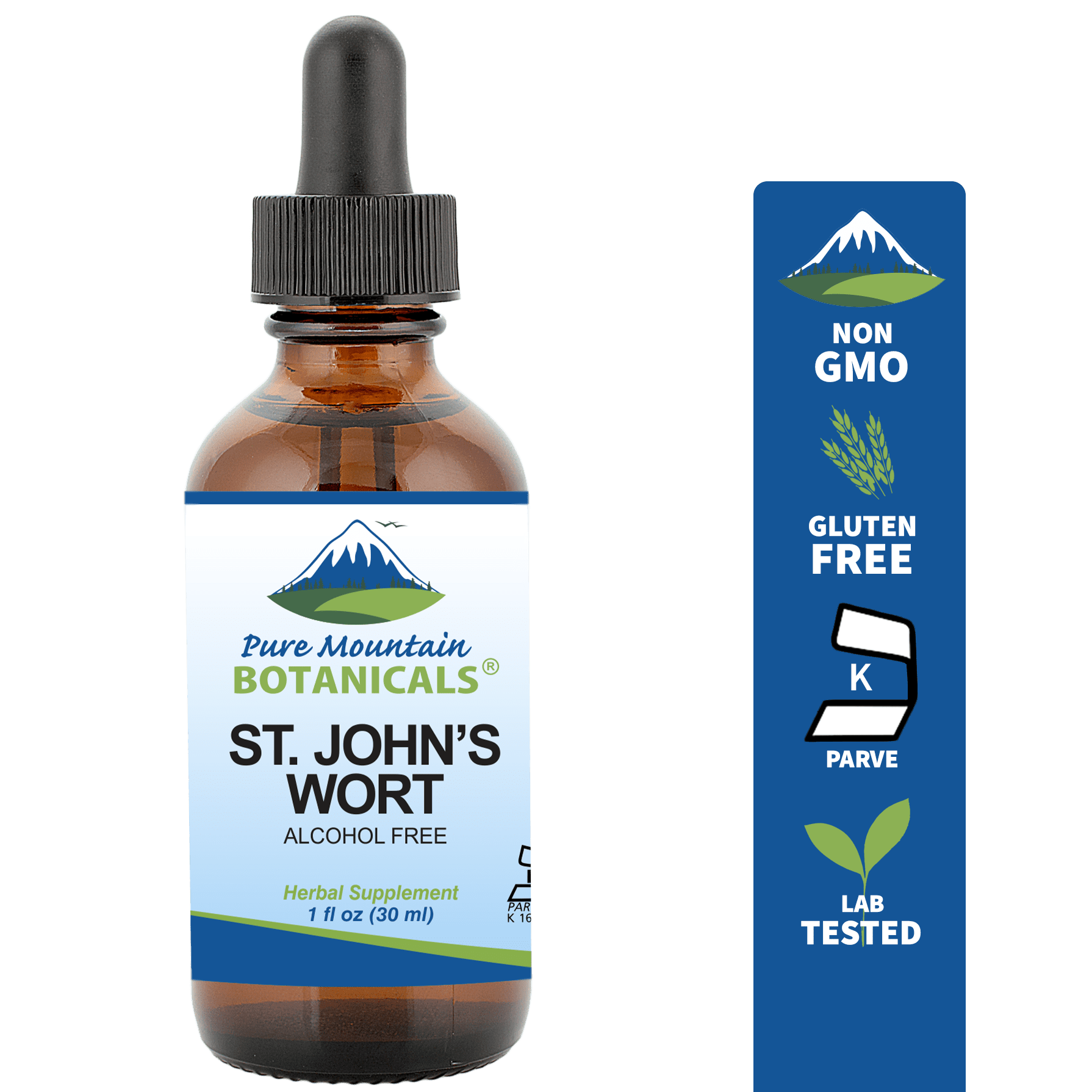 St. John's Wort Tincture Bottle, Kosher Liquid St. John's Wort Alcohol