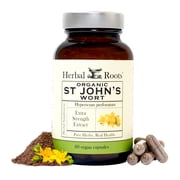 Herbal Roots Organic St. John s Wort Capsules with Organic Extract, 300 Count