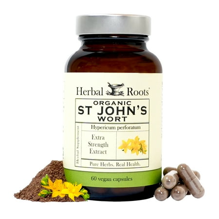 Herbal Roots Organic St. John’s Wort Capsules with Organic Extract, 300 Count