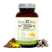 Herbal Roots Organic St. John s Wort Capsules with Organic Extract, 300 Count