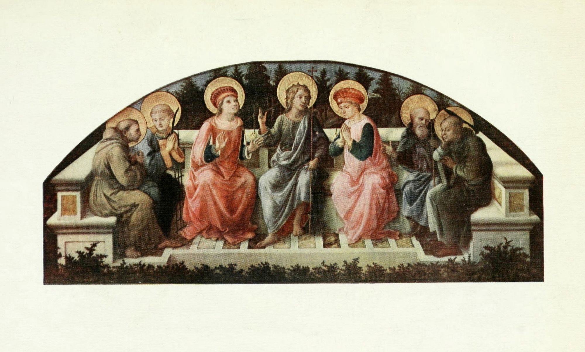 St John the Baptist with other saints Canvas Art - Filippo Lippi (18 x 24)
