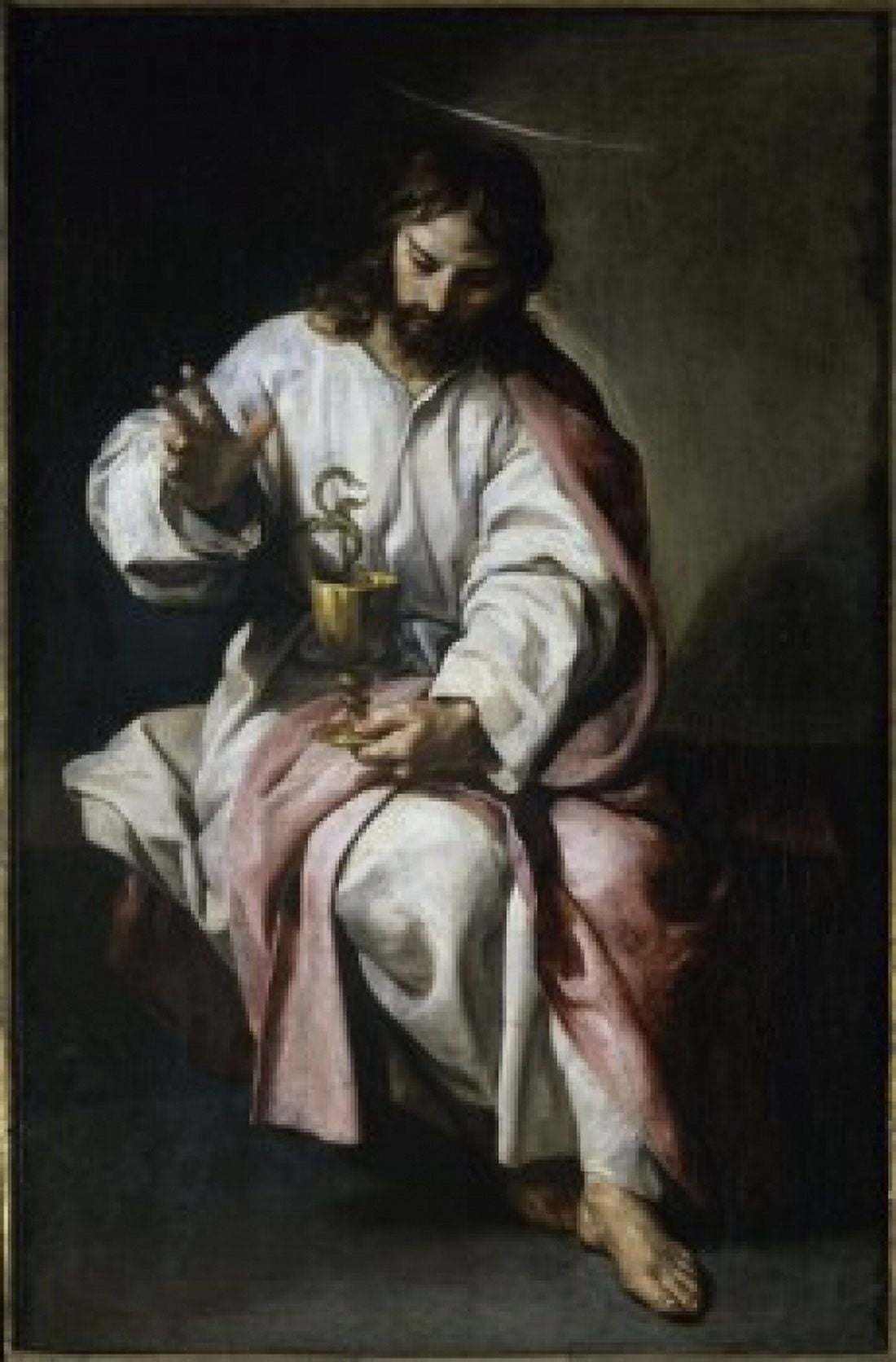 St John the Evangelist with the Poisoned Cup 17th C Alonso Cano (1601-1667Spanish) Musee du Louvre Paris Canvas Art - Alonso Cano (24 x 36)