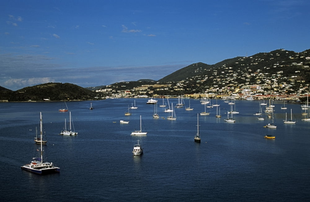 St Johns Antigua West Indies Caribbean Canvas Art - John Doornkamp Design Pics (18 x 11)