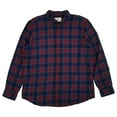 thumbnail image 1 of St. Johns Bay Mens Burg Navy Plaid Long Sleeve Button-Down Flannel Shirt 2XL, 1 of 2