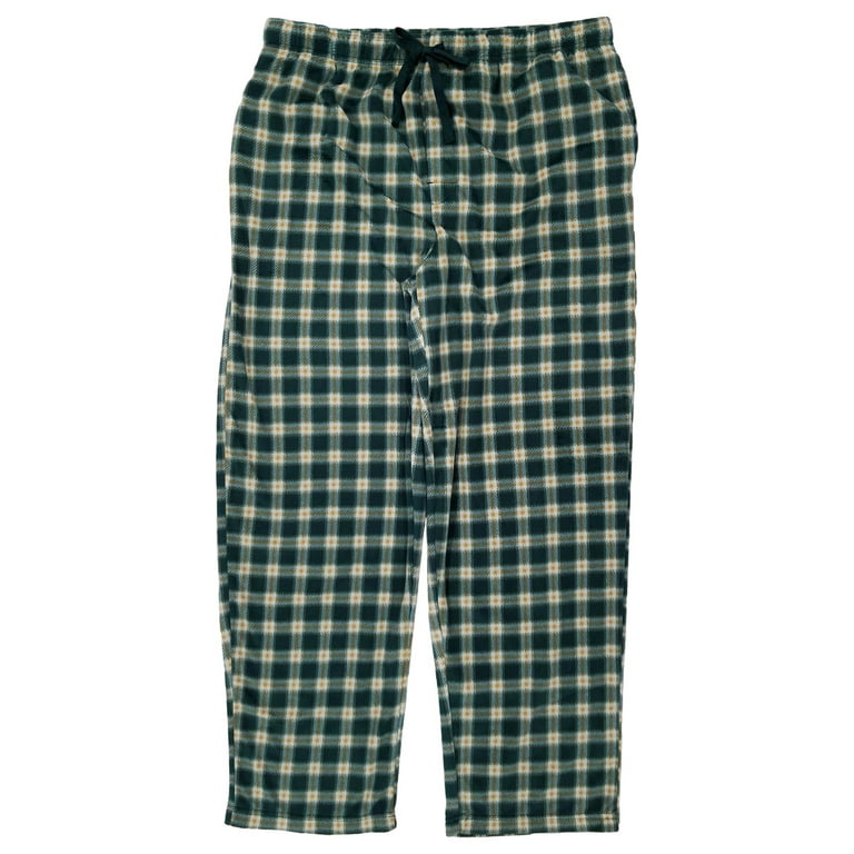 KingSize Men's Big & Tall Flannel Plaid Pajama Pants - Tall - XL, Olive  Plaid Green Pajama Bottoms