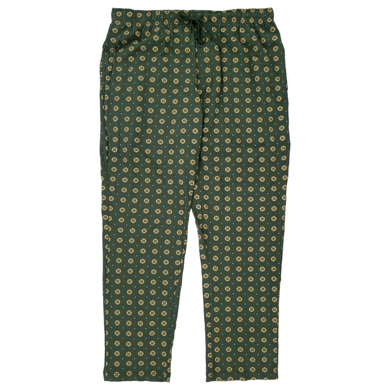 St. Johns Bay Mens Green Neat Classic Fit Sleep Pants Pajama Bottoms Medium