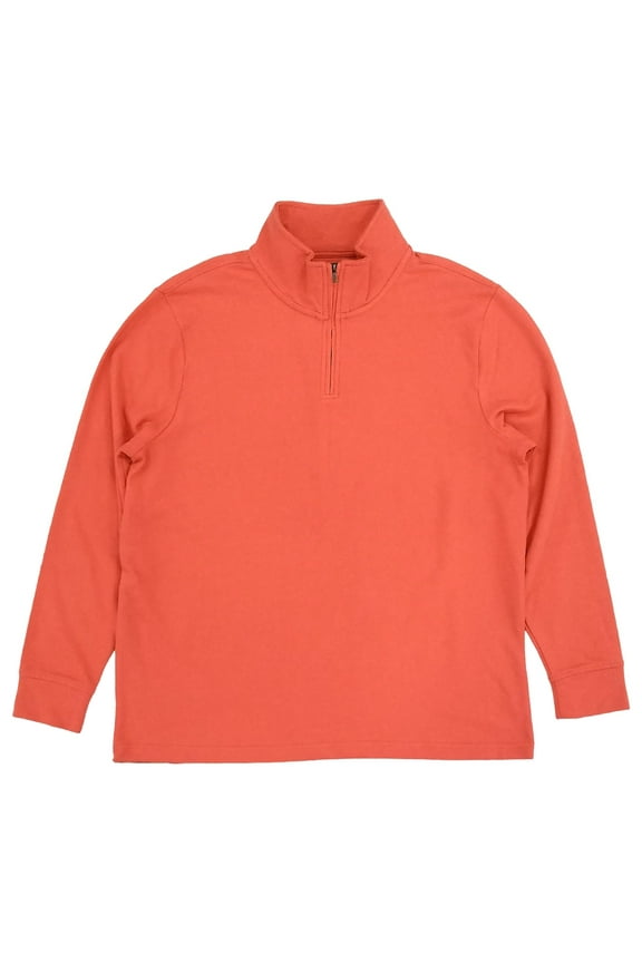 St. Johns Bay Mens Rose Of Sharon Pink Quarter-Zip Pullover Sweatshirt X-Large