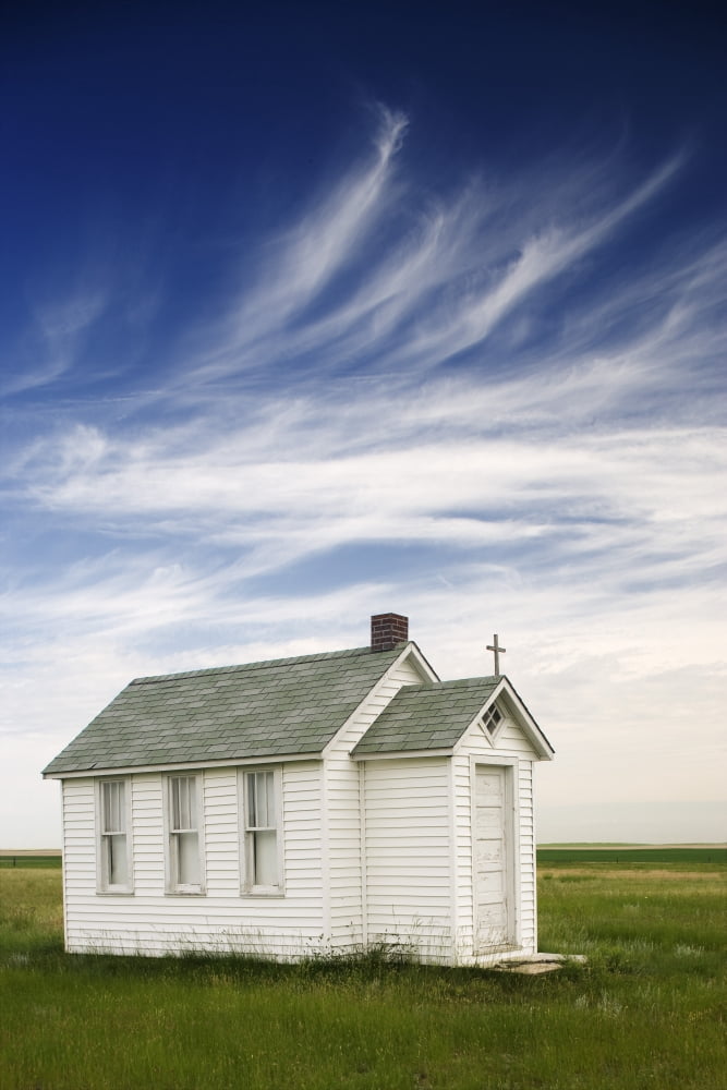 St Johns Church Near Leader Saskatchewan Canvas Art - Darwin Wiggett Design Pics (22 x 34)