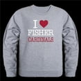 thumbnail image 1 of St. Johns University Fisher Cardinals I Love Crewneck Sweatshirt, Heather Grey - Extra Large, 1 of 1