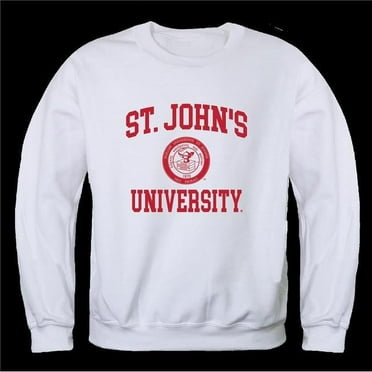 St. Johns University Red Storm Seal Crewneck Sweatshirt, White - Large