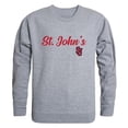 thumbnail image 1 of St. Johns University Script Crewneck T-Shirt, Heather Grey - Small, 1 of 1